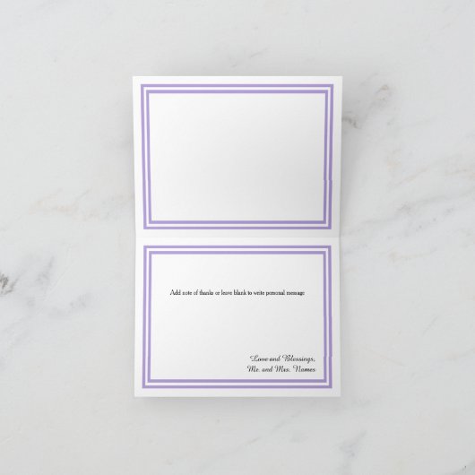 Double Lavendel Trim - Danke Karte (Innenseite)