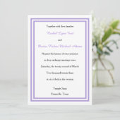 Double Lavender Trim - 12x18Wedding Einladung (Stehend Vorderseite)