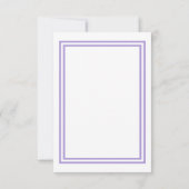Double Lavender Trim - 3x5 Einladung zur Hochzeit (Rückseite)