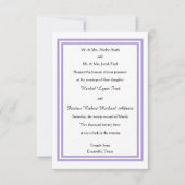 Double Lavender Trim - 3x5 Einladung zur Hochzeit (Vorderseite)