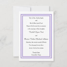 Double Lavender Trim - 3x5 Einladung zur Hochzeit