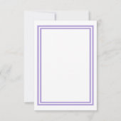 Double Lavender Trim - 3x5 Einladung zur Hochzeit (Rückseite)