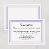 Double Lavender Trim - Empfang Invision Begleitkarte (Vorne/Hinten)