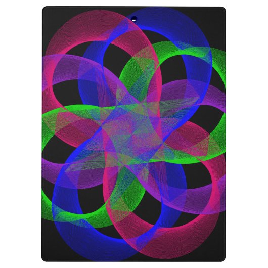 Double Loop Mesh Geometric Clipboard Klemmbrett (Rückseite)