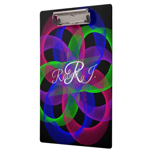 Double Loop Mesh Geometric Clipboard Klemmbrett (Links)