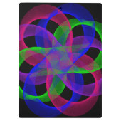 Double Loop Mesh Geometric Clipboard Klemmbrett (Rückseite)