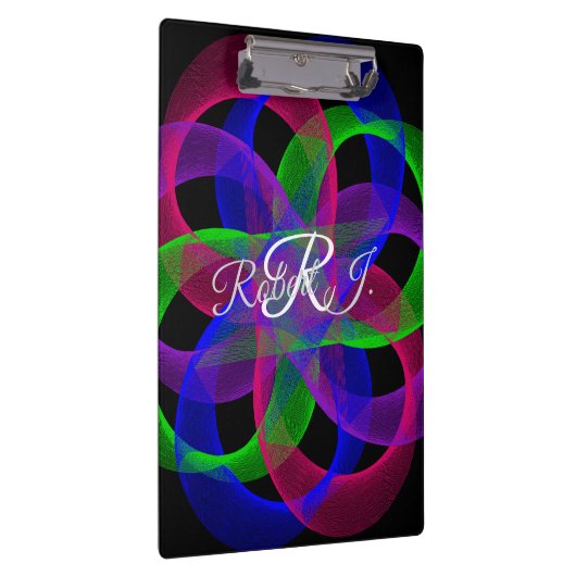 Double Loop Mesh Geometric Clipboard Klemmbrett (Rechts)