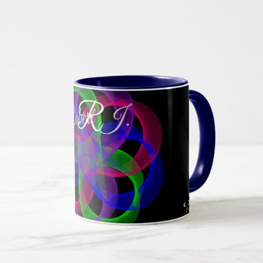Double Loop Mesh Geometric Coffee Mug Tasse (VorderseiteRechts)