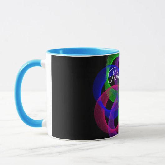 Double Loop Mesh Geometric Coffee Mug Tasse (Links)