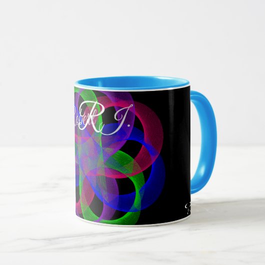 Double Loop Mesh Geometric Coffee Mug Tasse (VorderseiteRechts)