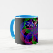 Double Loop Mesh Geometric Coffee Mug Tasse (Vorderseite Links)