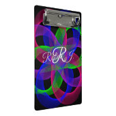 Double Loop Mesh Geometric Mini Clipboard Klemmbrett (Schrägansicht)