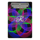 Double Loop Mesh Geometric Mini Clipboard Klemmbrett (Vorderseite)