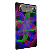 Double Loop Mesh Geometric Mini Clipboard Klemmbrett (Schrägansicht)