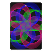 Double Loop Mesh Geometric Mini Clipboard Klemmbrett (Rückseite)