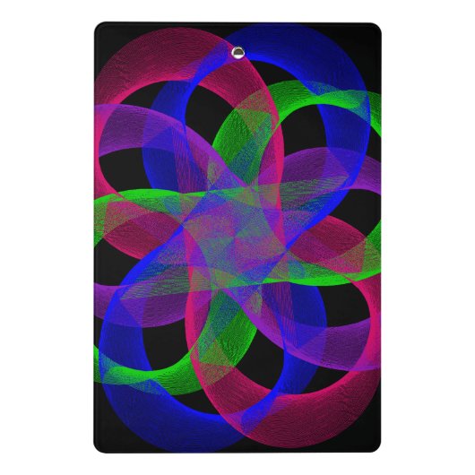 Double Loop Mesh Geometric Mini Clipboard Mini Klemmbrett (Rückseite)