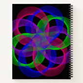 Double Loop Mesh Geometric Spiral Notebook Notizblock (Rückseite)
