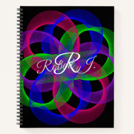 Double Loop Mesh Geometric Spiral Notebook Notizblock