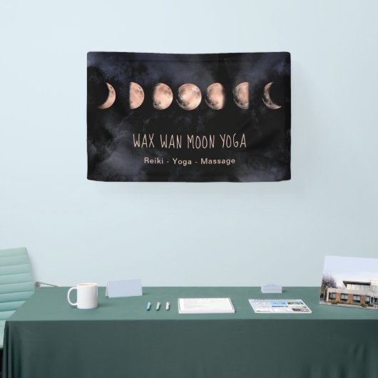 Double-Lunar Wax Wan Full ROSE GOLD Moon Phases Banner (Messe)