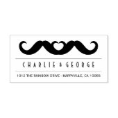 Double Mustache Liebe Gay Wedding Self Inking Brie Permastempel (Design)