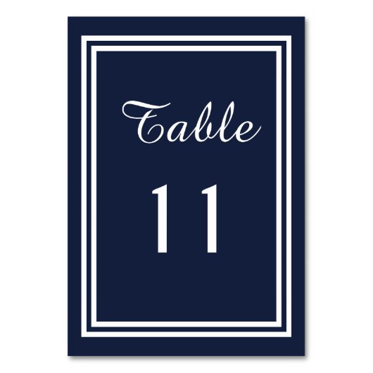 Double Navy Trial - Table Card Tischnummer (Rückseite)