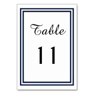 Double Navy Trial - Table Card Tischnummer