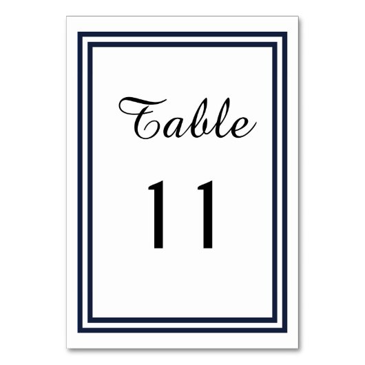 Double Navy Trial - Table Card Tischnummer (Rückseite)