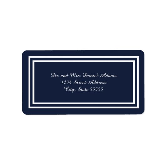 Double Navy Trim - Adressetikett (Vorne)