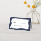 Double Navy Trim - Escort Card Platzkarte (Vorderseite)