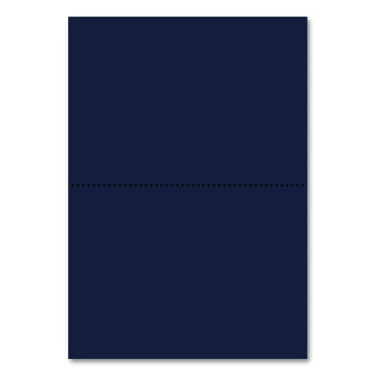 Double Navy Trim - Escort Card Tischnummer (Rückseite)