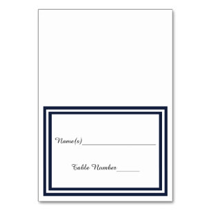 Double Navy Trim - Escort Card Tischnummer