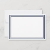 Double Navy Trim - RSVP-Karte RSVP Karte (Rückseite)