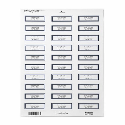 Double Navy Trim - Rücksendeadresse (Vorne)