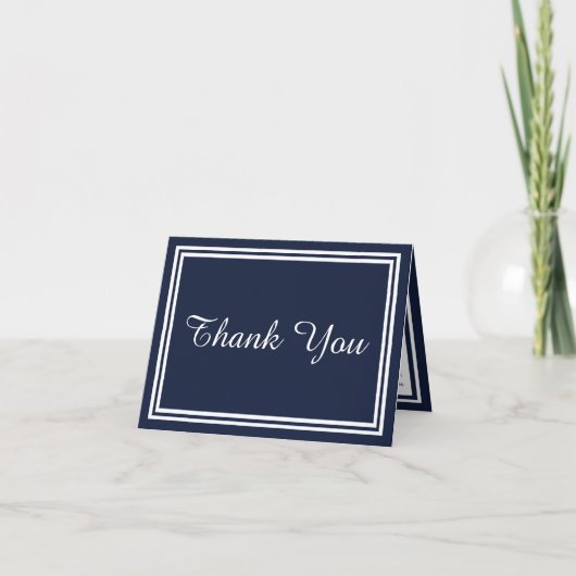 Double Navy Trimm - Dankeschön Card Dankeskarte (Vorderseite)