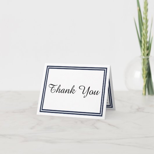Double Navy Trimm - Dankeschön Card Dankeskarte (Vorderseite)
