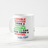 Double Negative Positive Funny Mug oder Travel Mug Kaffeetasse (Vorderseite Links)