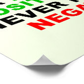 Double Negative Positive Funny Poster Sign (Ecke)