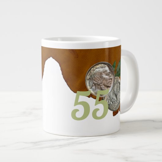 Double Nickel "55" Geburtstag Jumbo-Tasse (Vorderseite Rechts)