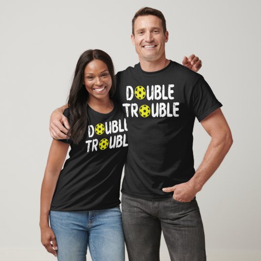 Double Pickleball Trouble Pickle Ball Matching Men T-Shirt (Unisex)