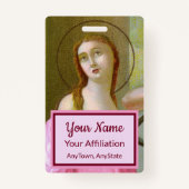 Double Pink St. Agatha (M 003) Abzeichen 4 Ausweis (Vorderseite)