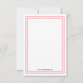 Double Pink Trim - 3x5 Baby Dusche Einladung (Rückseite)