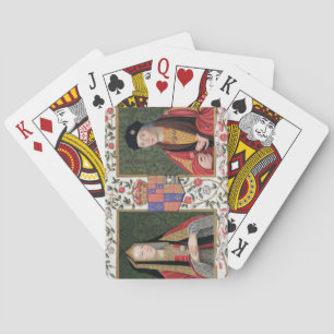 Double portrait of Elizabeth of York (1465-1503) a Spielkarten