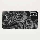 Double Primula-Blume, Schwarz und Weiß Case-Mate iPhone Hülle (Rückseite (Horizontal))
