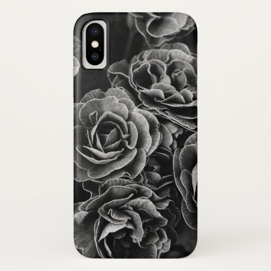 Double Primula-Blume, Schwarz und Weiß Case-Mate iPhone Hülle (Rückseite)