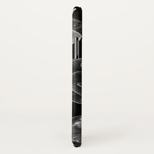 Double Primula-Blume, Schwarz und Weiß Case-Mate iPhone Hülle (Hinten/Rechts)