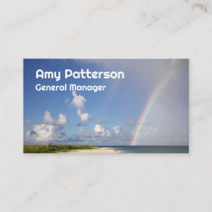 Double Rainbow Beach Business Cards Visitenkarte