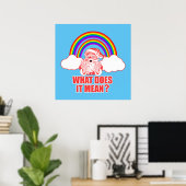 Double Rainbow Santa Claus Poster (Heimbüro)
