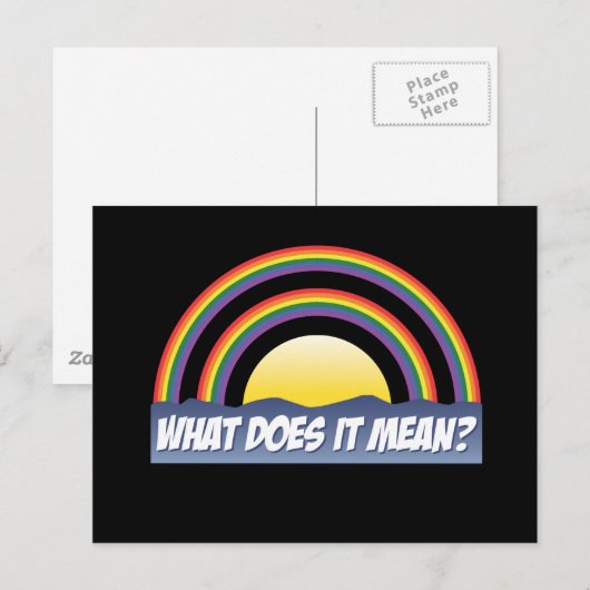 Double Rainbow Was Gemein? Postkarte (Vorne/Hinten)