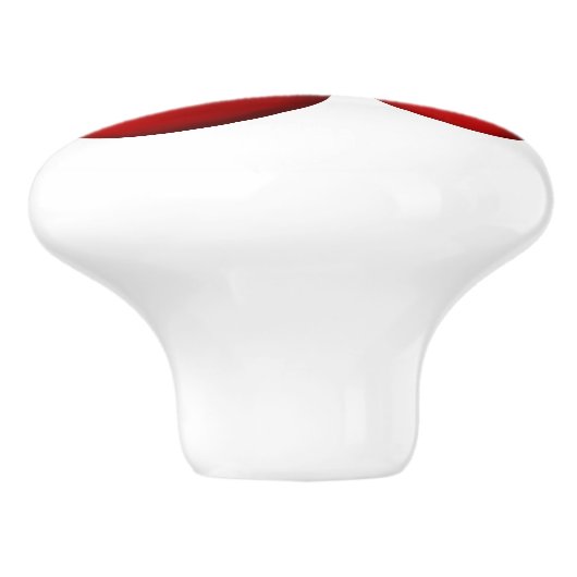 Double Red Cherries Keramikknauf (Seitenansicht)