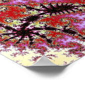 Double Red Spiral Fraktal Design Poster (Ecke)